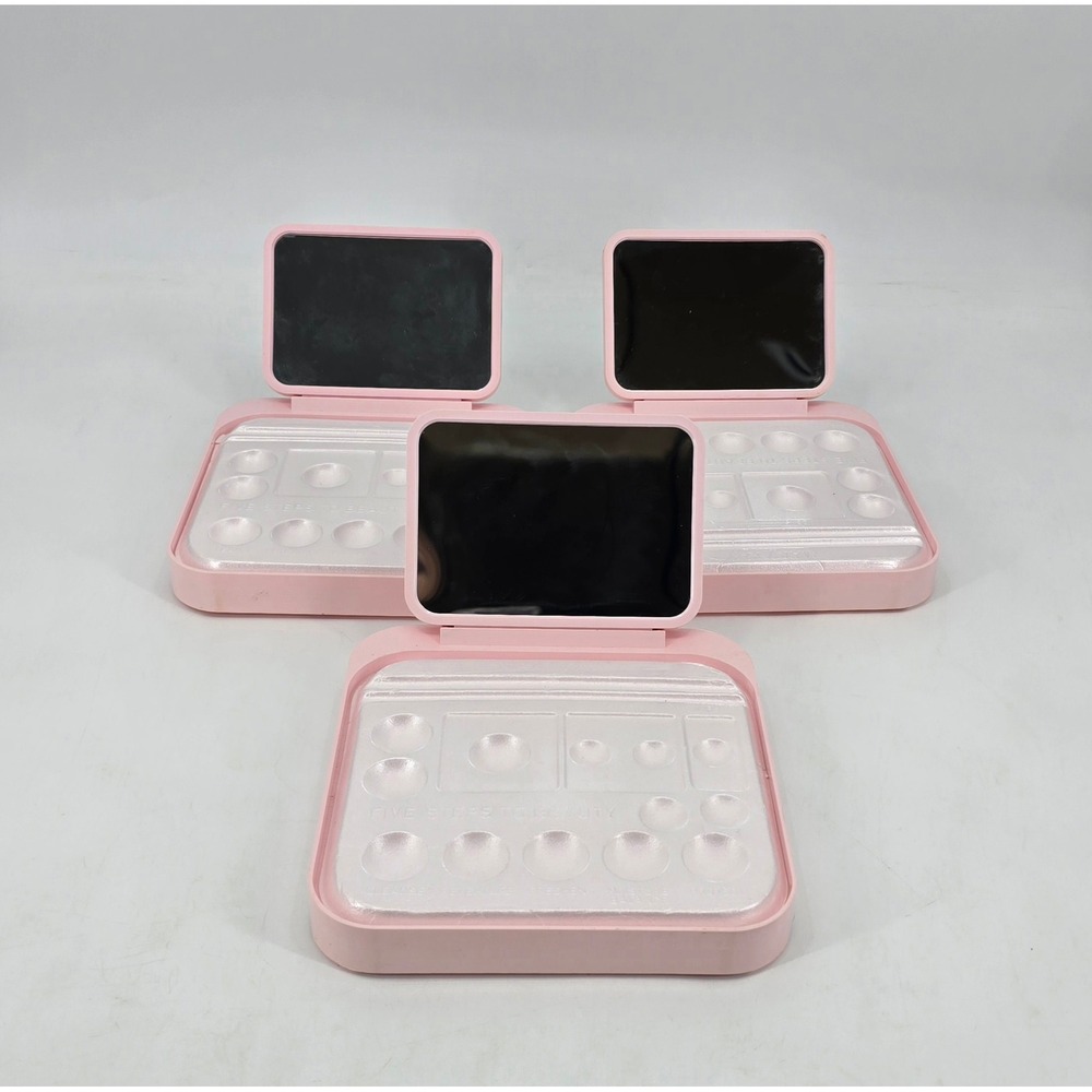 Vintage Mary Kay Consultant Party Vanity Mirror Tray Set Lot of 3 Pink